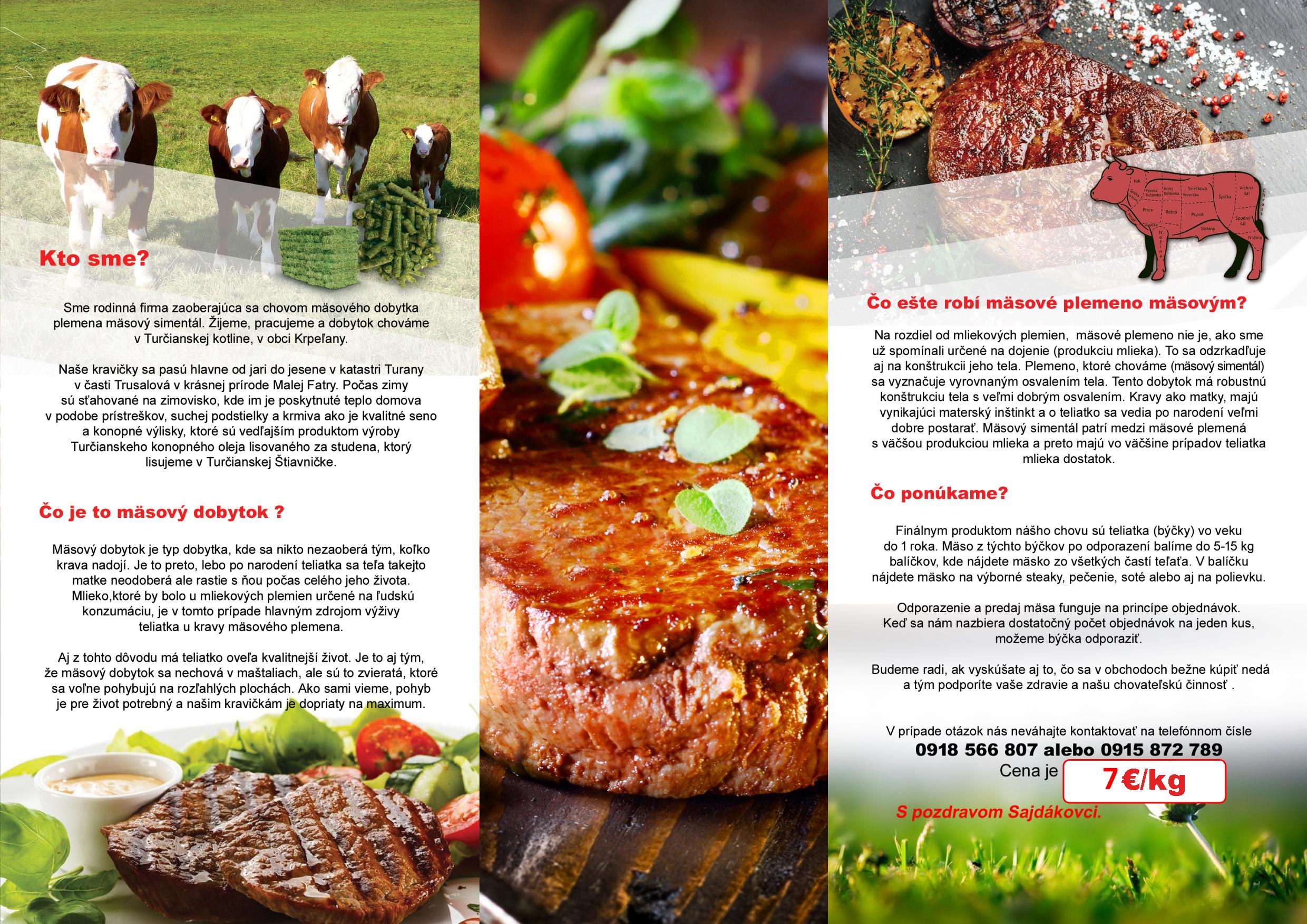 predaj bio telacieho masa